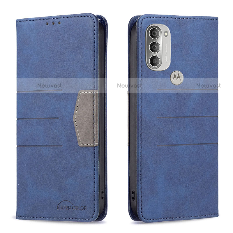 Leather Case Stands Flip Cover Holder B06F for Motorola Moto G51 5G