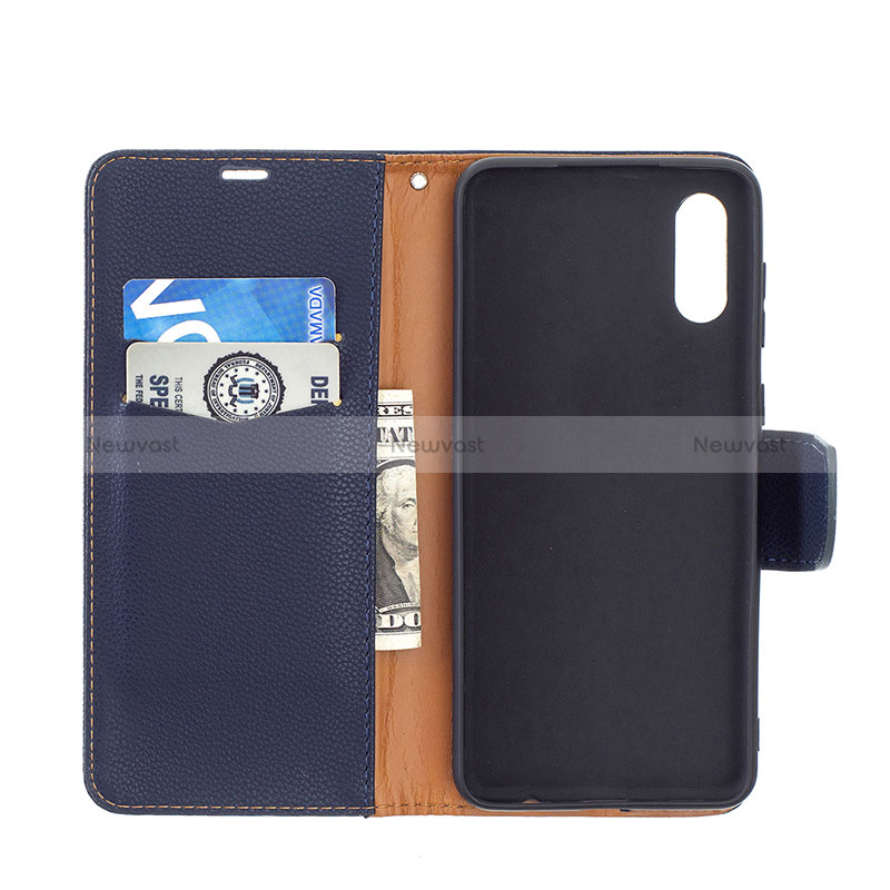 Leather Case Stands Flip Cover Holder B06F for Samsung Galaxy A02