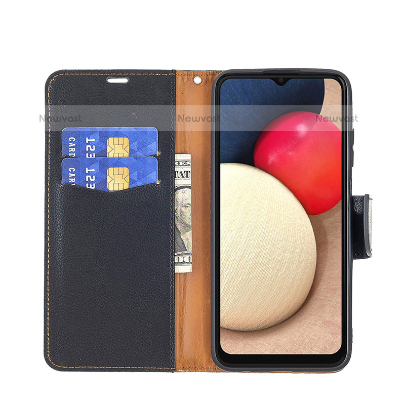 Leather Case Stands Flip Cover Holder B06F for Samsung Galaxy A02s