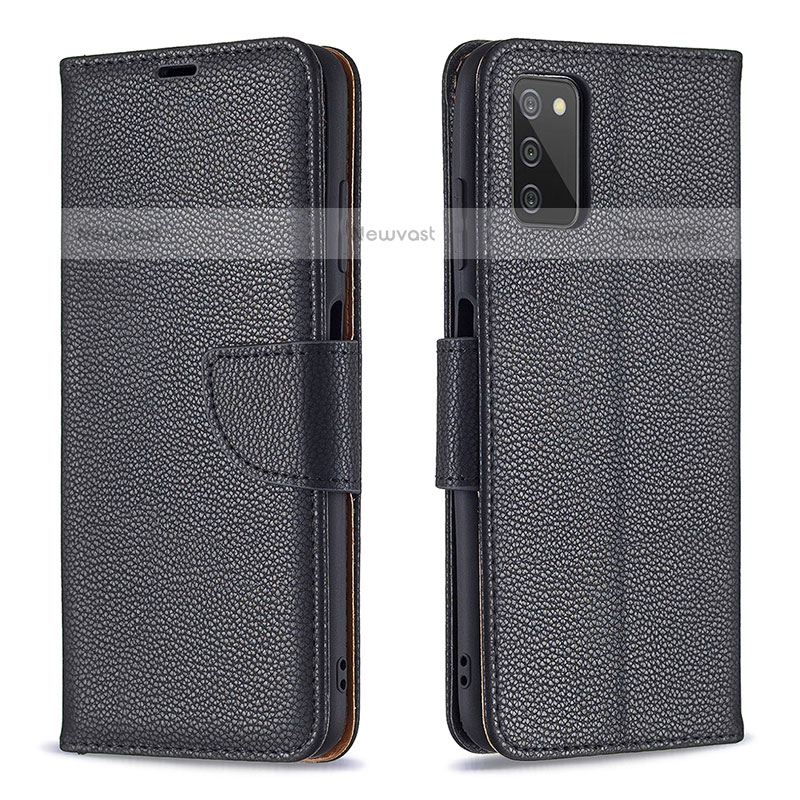 Leather Case Stands Flip Cover Holder B06F for Samsung Galaxy A02s