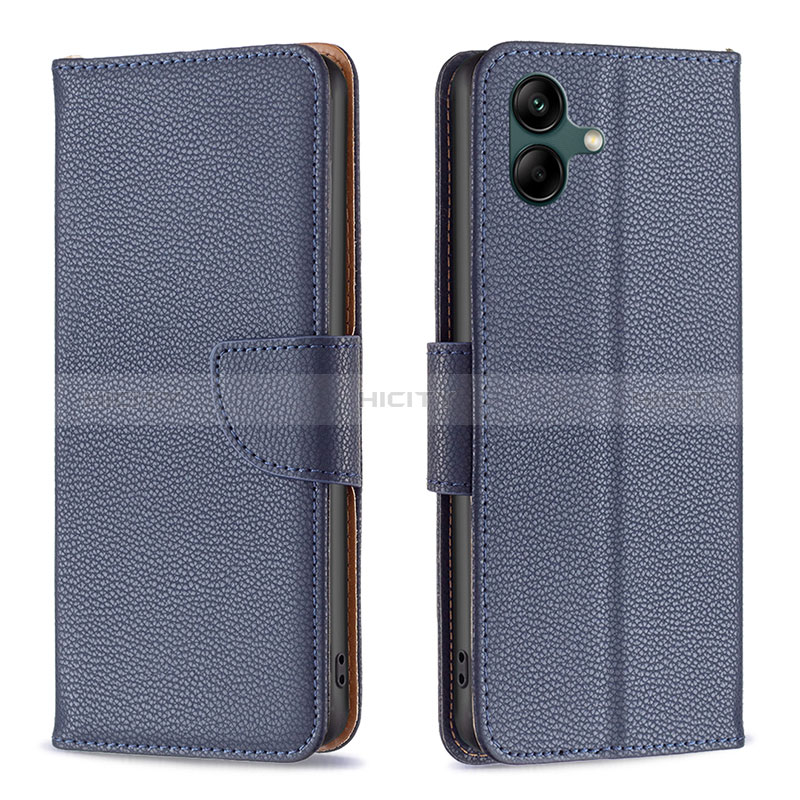 Leather Case Stands Flip Cover Holder B06F for Samsung Galaxy A04E Blue