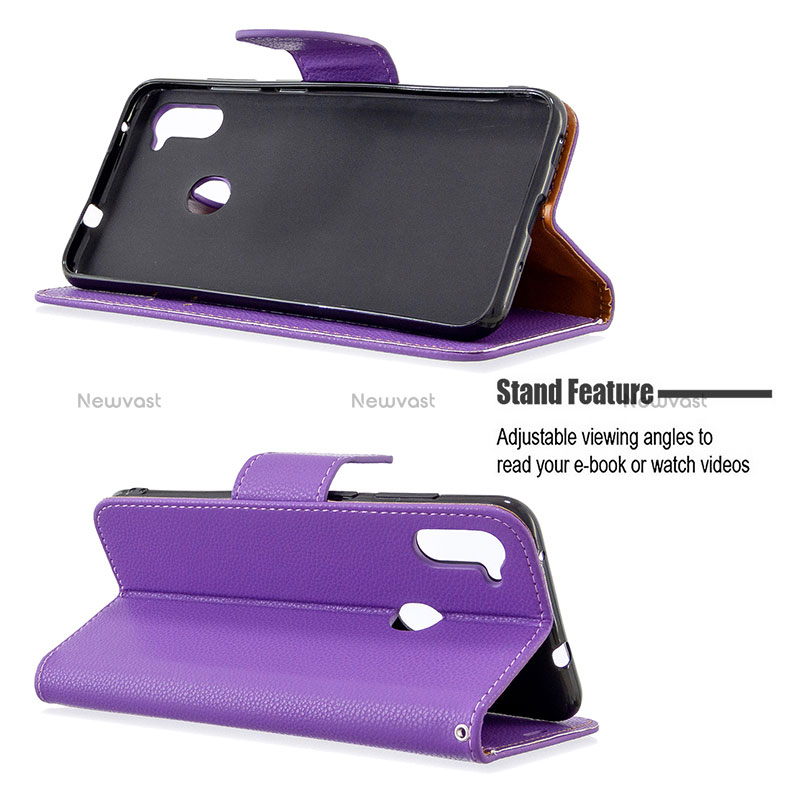 Leather Case Stands Flip Cover Holder B06F for Samsung Galaxy A11