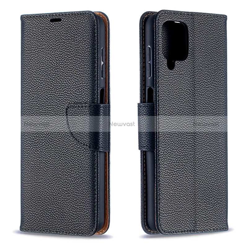 Leather Case Stands Flip Cover Holder B06F for Samsung Galaxy A12 Nacho