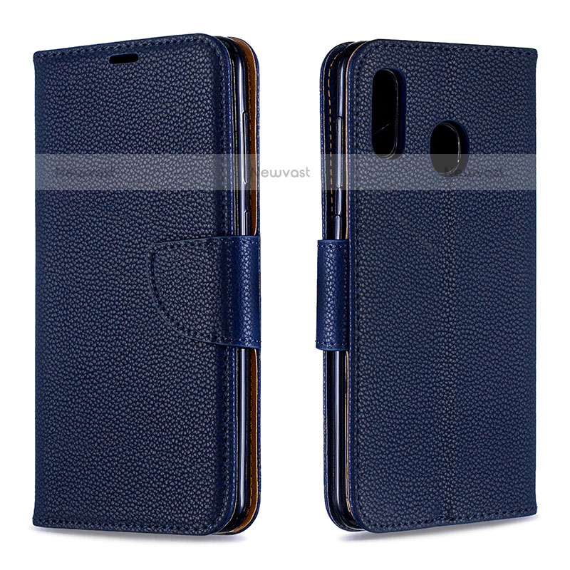 Leather Case Stands Flip Cover Holder B06F for Samsung Galaxy A20