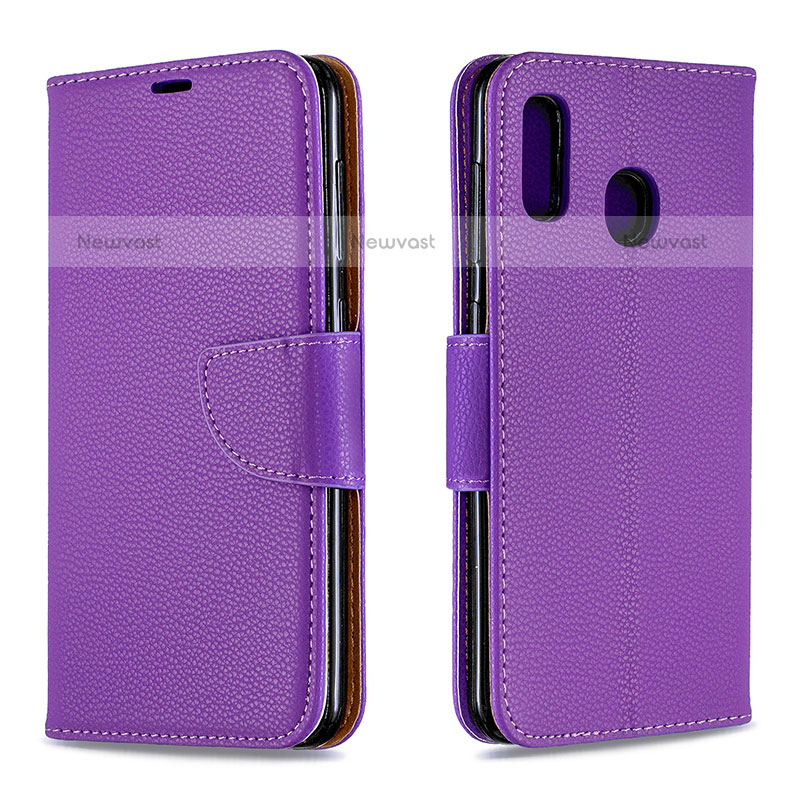 Leather Case Stands Flip Cover Holder B06F for Samsung Galaxy A20