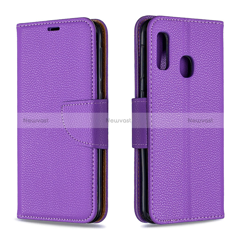 Leather Case Stands Flip Cover Holder B06F for Samsung Galaxy A20e