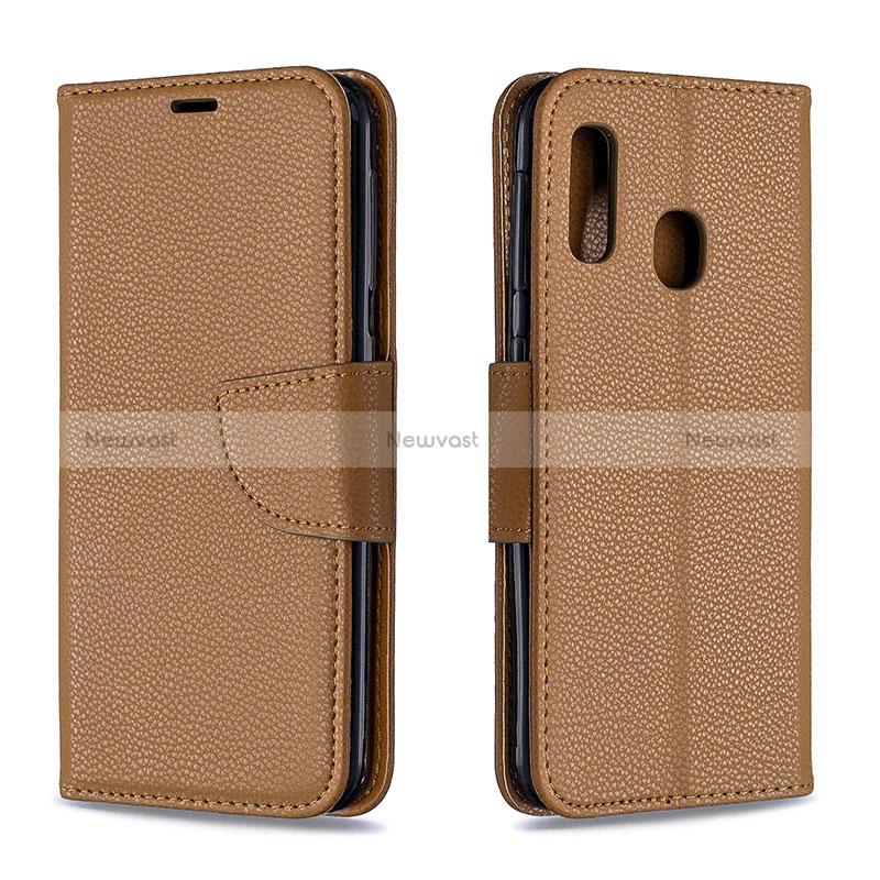 Leather Case Stands Flip Cover Holder B06F for Samsung Galaxy A20e