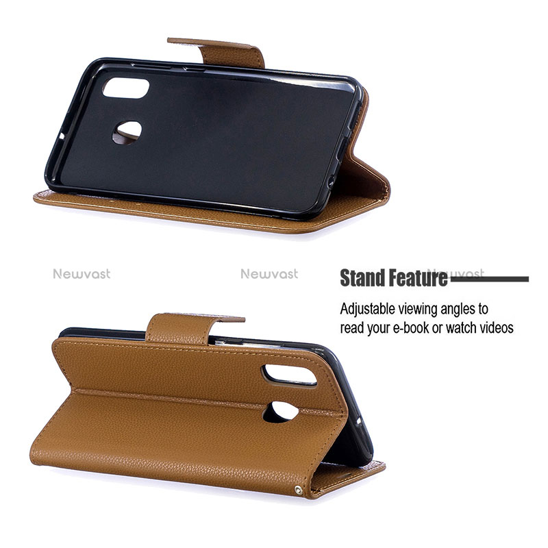 Leather Case Stands Flip Cover Holder B06F for Samsung Galaxy A30