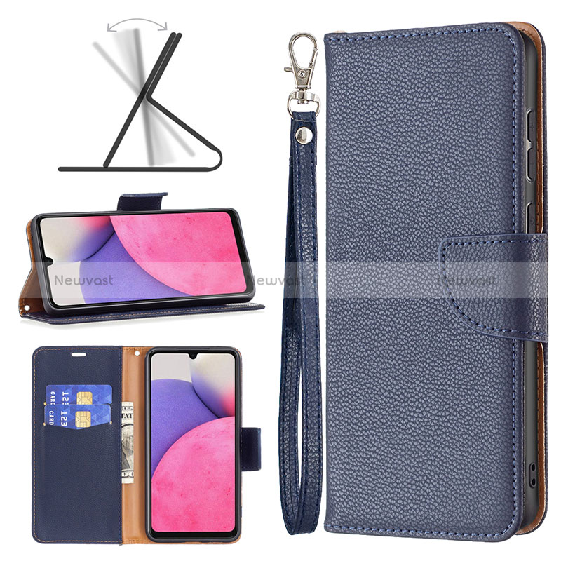 Leather Case Stands Flip Cover Holder B06F for Samsung Galaxy A33 5G