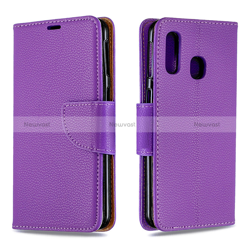 Leather Case Stands Flip Cover Holder B06F for Samsung Galaxy A40