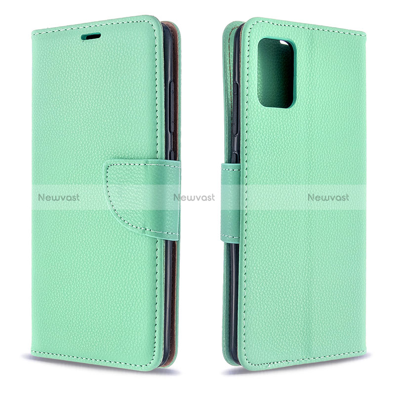 Leather Case Stands Flip Cover Holder B06F for Samsung Galaxy A51 5G Green