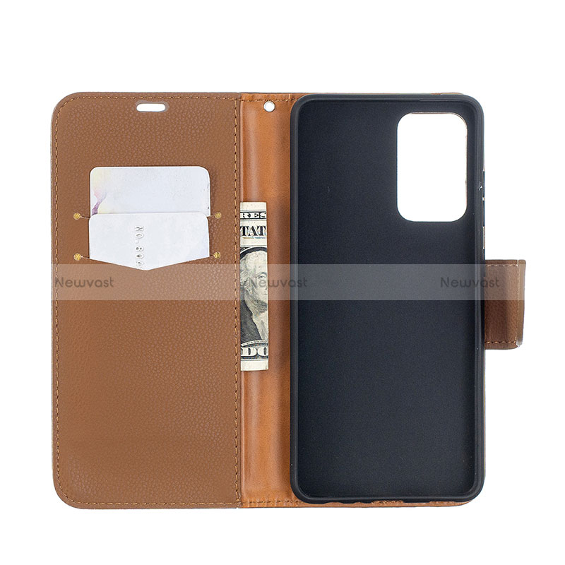 Leather Case Stands Flip Cover Holder B06F for Samsung Galaxy A52 4G