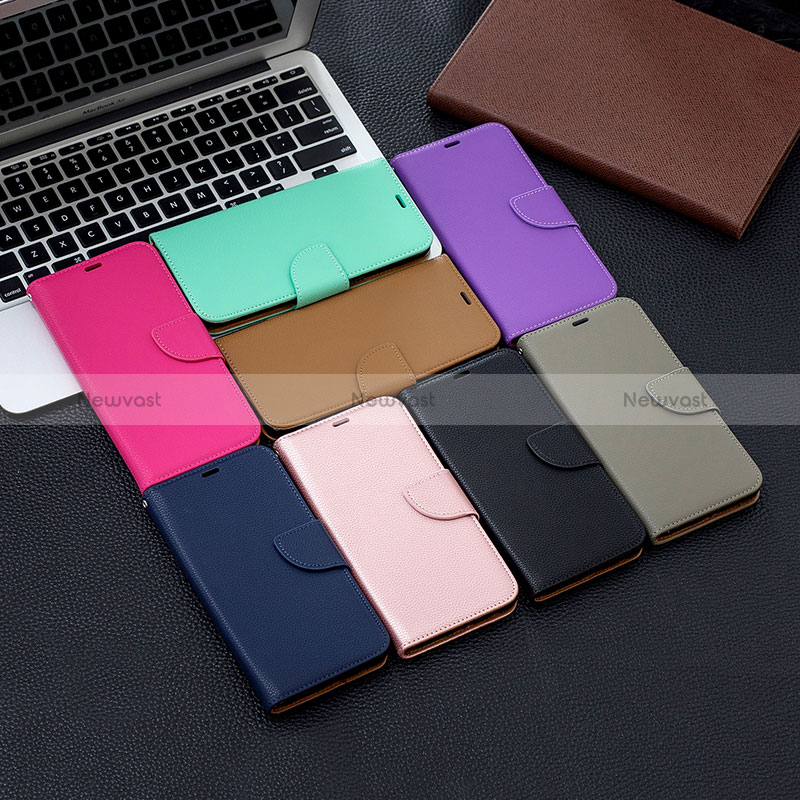 Leather Case Stands Flip Cover Holder B06F for Samsung Galaxy M01s