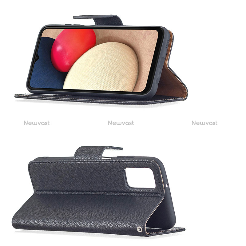 Leather Case Stands Flip Cover Holder B06F for Samsung Galaxy M02s