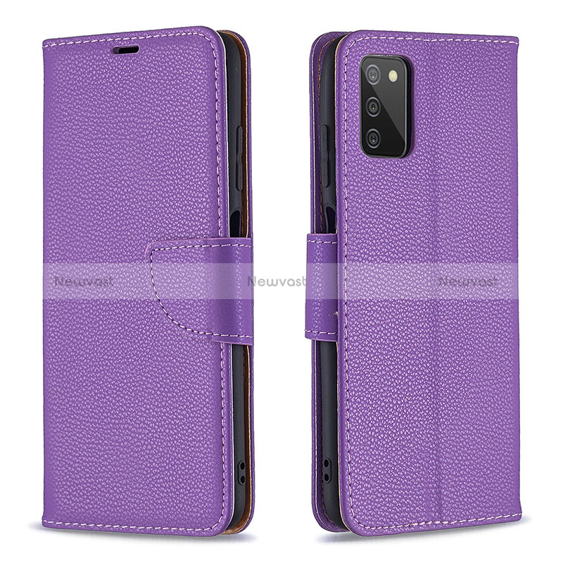 Leather Case Stands Flip Cover Holder B06F for Samsung Galaxy M02s