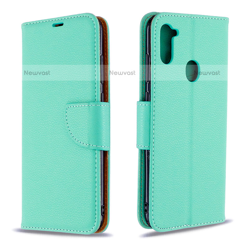 Leather Case Stands Flip Cover Holder B06F for Samsung Galaxy M11