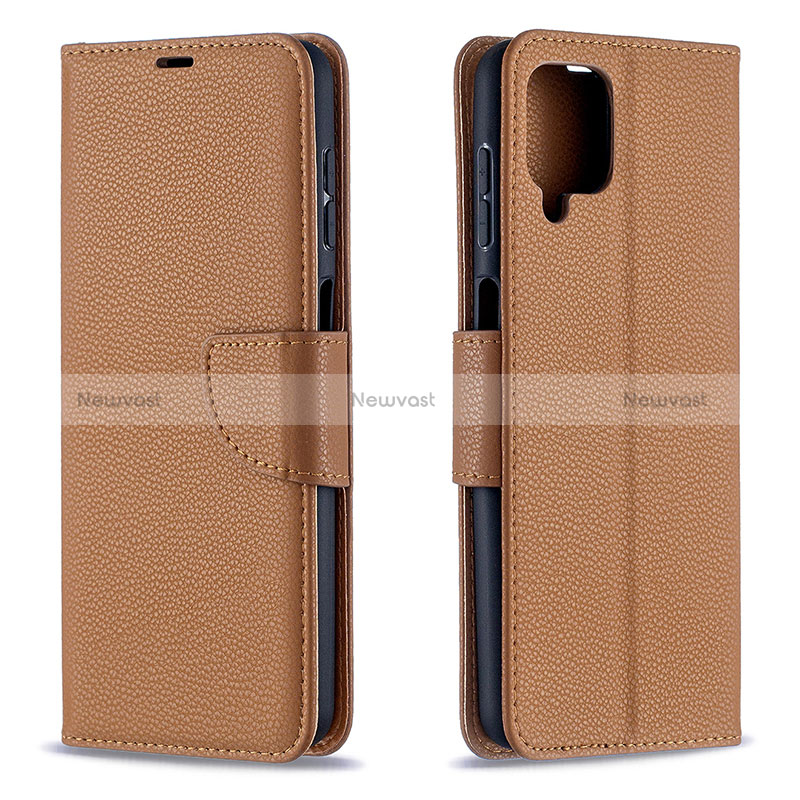 Leather Case Stands Flip Cover Holder B06F for Samsung Galaxy M12