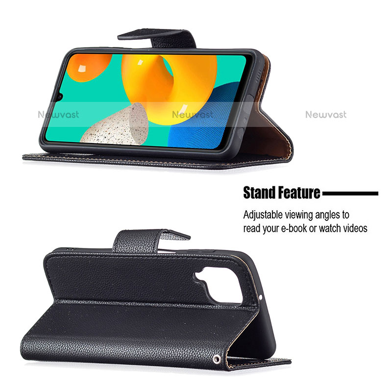 Leather Case Stands Flip Cover Holder B06F for Samsung Galaxy M32 4G