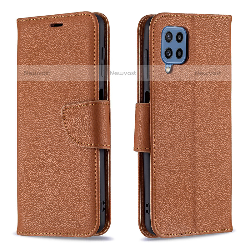 Leather Case Stands Flip Cover Holder B06F for Samsung Galaxy M32 4G