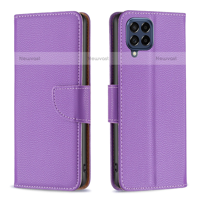 Leather Case Stands Flip Cover Holder B06F for Samsung Galaxy M53 5G