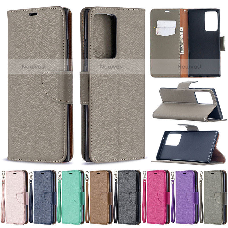 Leather Case Stands Flip Cover Holder B06F for Samsung Galaxy Note 20 Ultra 5G