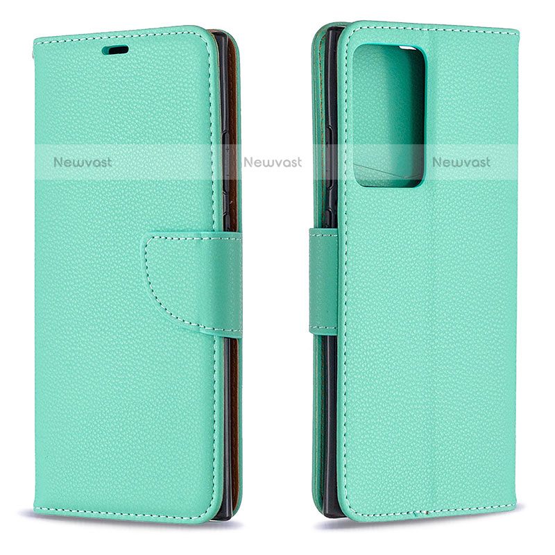 Leather Case Stands Flip Cover Holder B06F for Samsung Galaxy Note 20 Ultra 5G Green