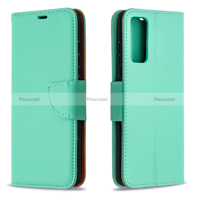 Leather Case Stands Flip Cover Holder B06F for Samsung Galaxy S20 FE 4G Green