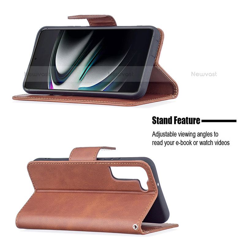 Leather Case Stands Flip Cover Holder B06F for Samsung Galaxy S22 5G