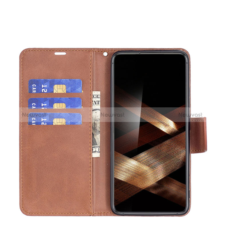 Leather Case Stands Flip Cover Holder B06F for Samsung Galaxy S24 5G