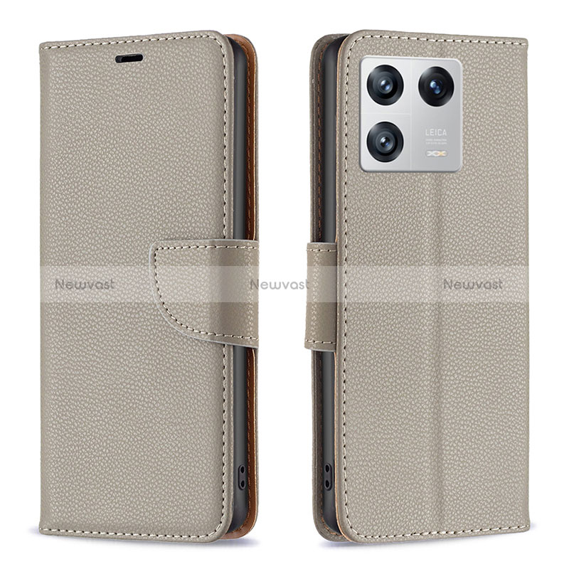 Leather Case Stands Flip Cover Holder B06F for Xiaomi Mi 13 5G