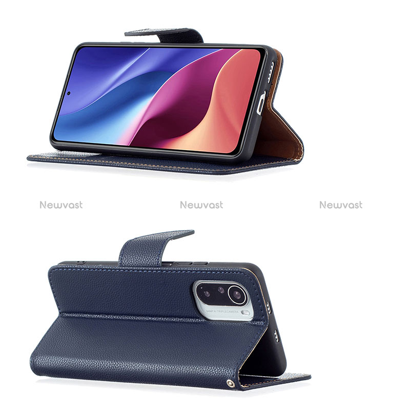 Leather Case Stands Flip Cover Holder B06F for Xiaomi Poco F3 5G