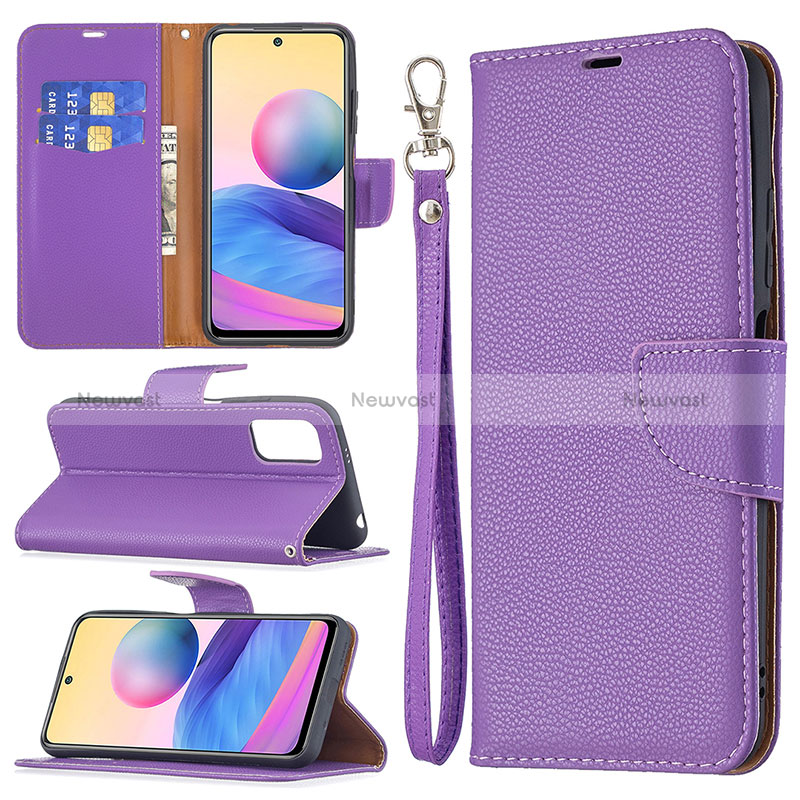 Leather Case Stands Flip Cover Holder B06F for Xiaomi POCO M3 Pro 5G