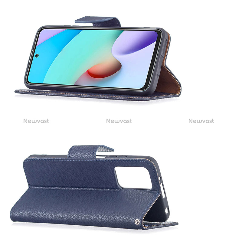 Leather Case Stands Flip Cover Holder B06F for Xiaomi Redmi 10 (2022)