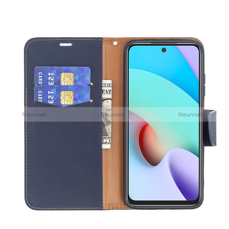 Leather Case Stands Flip Cover Holder B06F for Xiaomi Redmi 10 (2022)