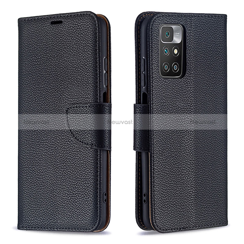 Leather Case Stands Flip Cover Holder B06F for Xiaomi Redmi 10 (2022)