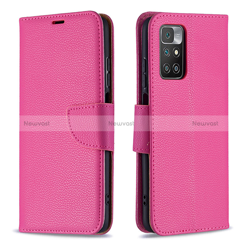 Leather Case Stands Flip Cover Holder B06F for Xiaomi Redmi 10 (2022)