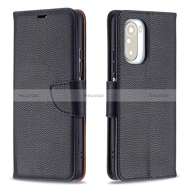 Leather Case Stands Flip Cover Holder B06F for Xiaomi Redmi K40 5G