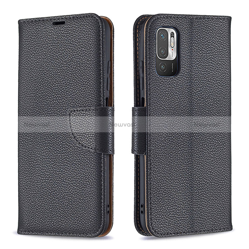 Leather Case Stands Flip Cover Holder B06F for Xiaomi Redmi Note 10 5G