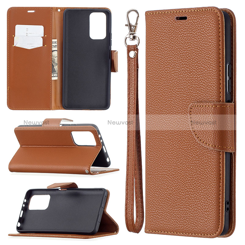 Leather Case Stands Flip Cover Holder B06F for Xiaomi Redmi Note 10 Pro Max