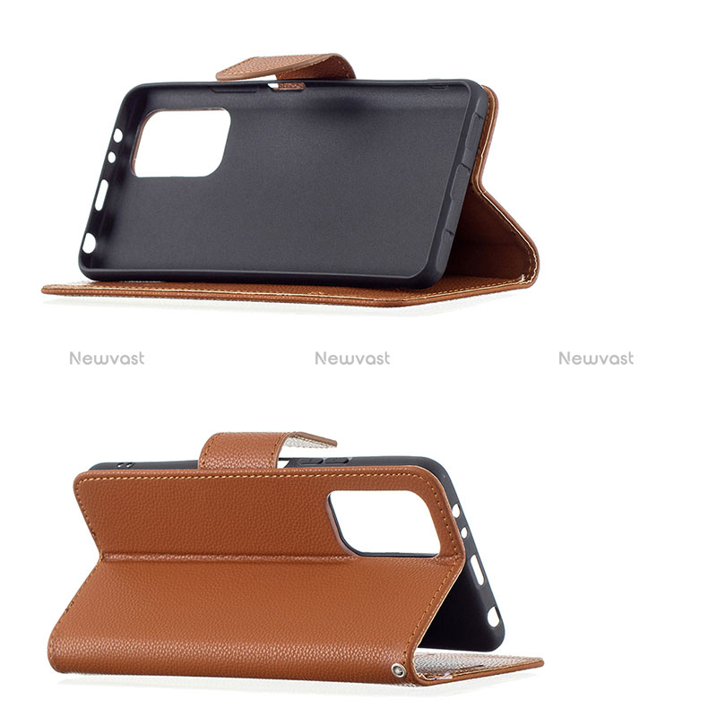 Leather Case Stands Flip Cover Holder B06F for Xiaomi Redmi Note 10 Pro Max