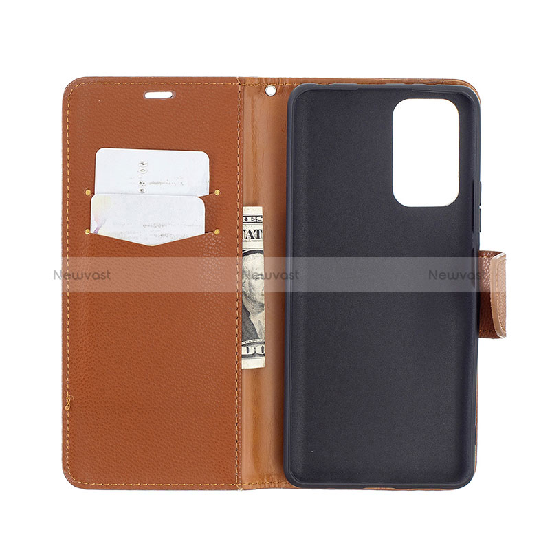 Leather Case Stands Flip Cover Holder B06F for Xiaomi Redmi Note 10 Pro Max