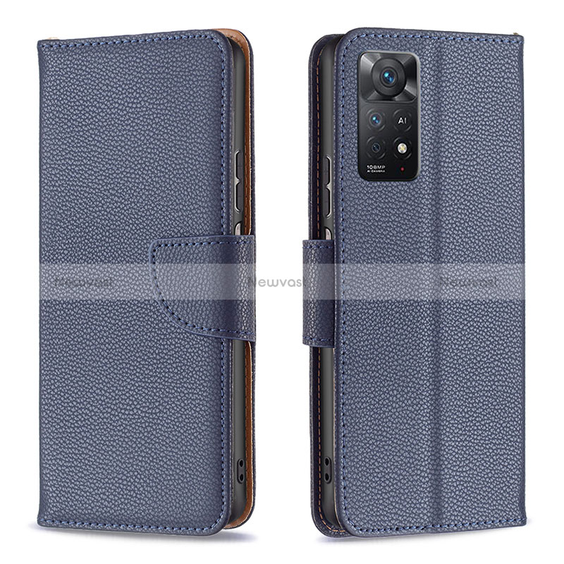 Leather Case Stands Flip Cover Holder B06F for Xiaomi Redmi Note 11 Pro 4G