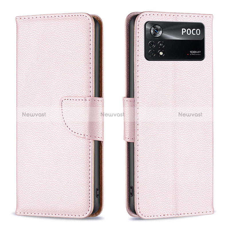 Leather Case Stands Flip Cover Holder B06F for Xiaomi Redmi Note 11E Pro 5G