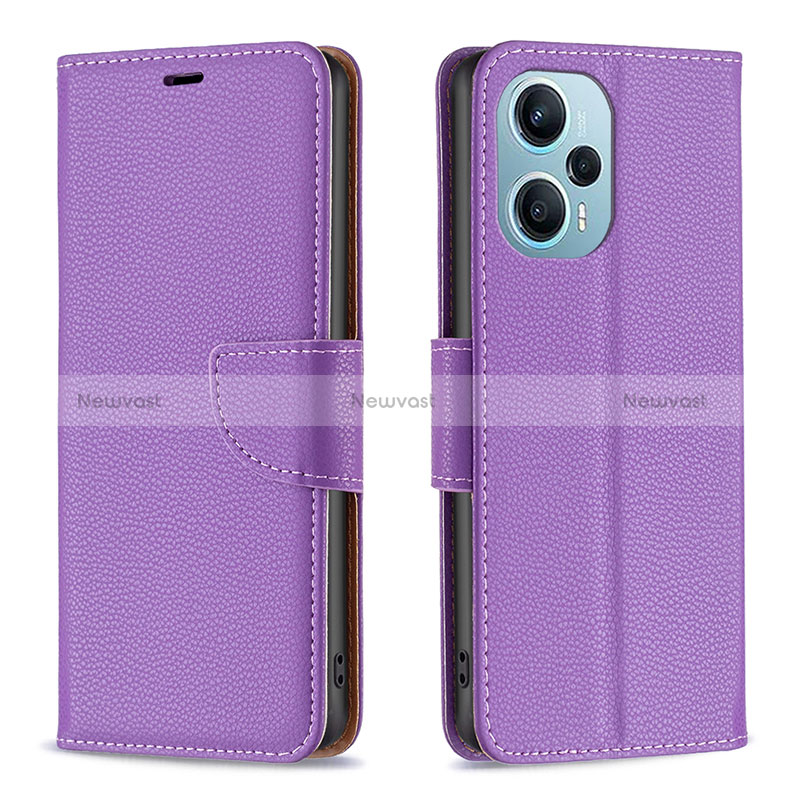 Leather Case Stands Flip Cover Holder B06F for Xiaomi Redmi Note 12 Turbo 5G