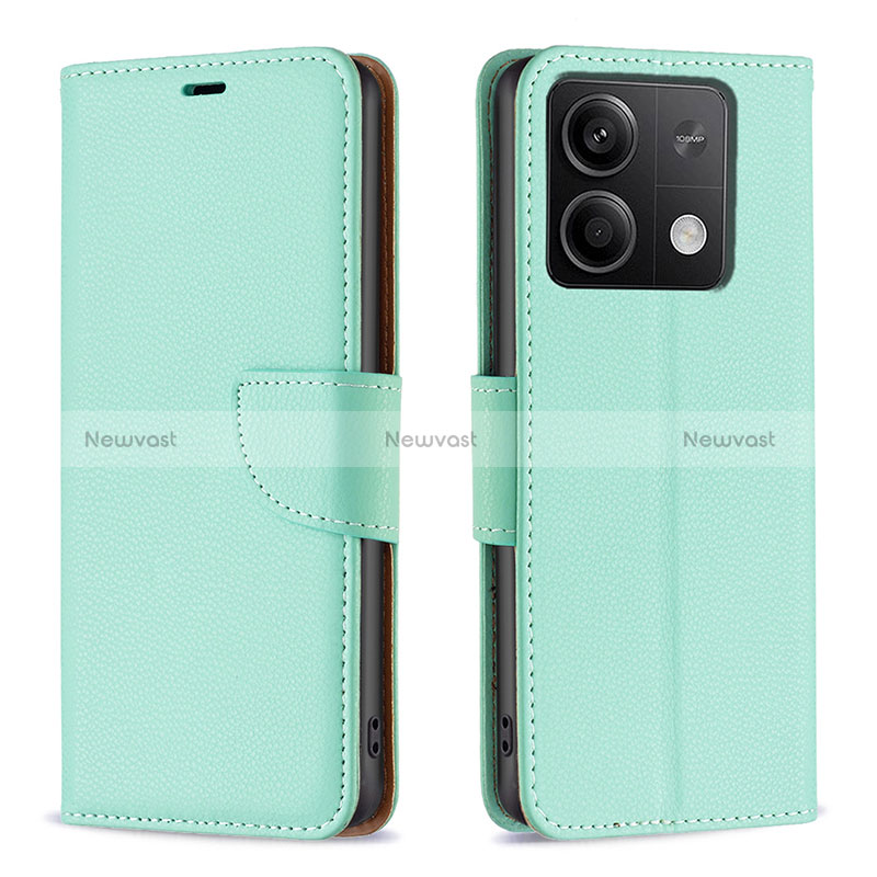 Leather Case Stands Flip Cover Holder B06F for Xiaomi Redmi Note 13 5G