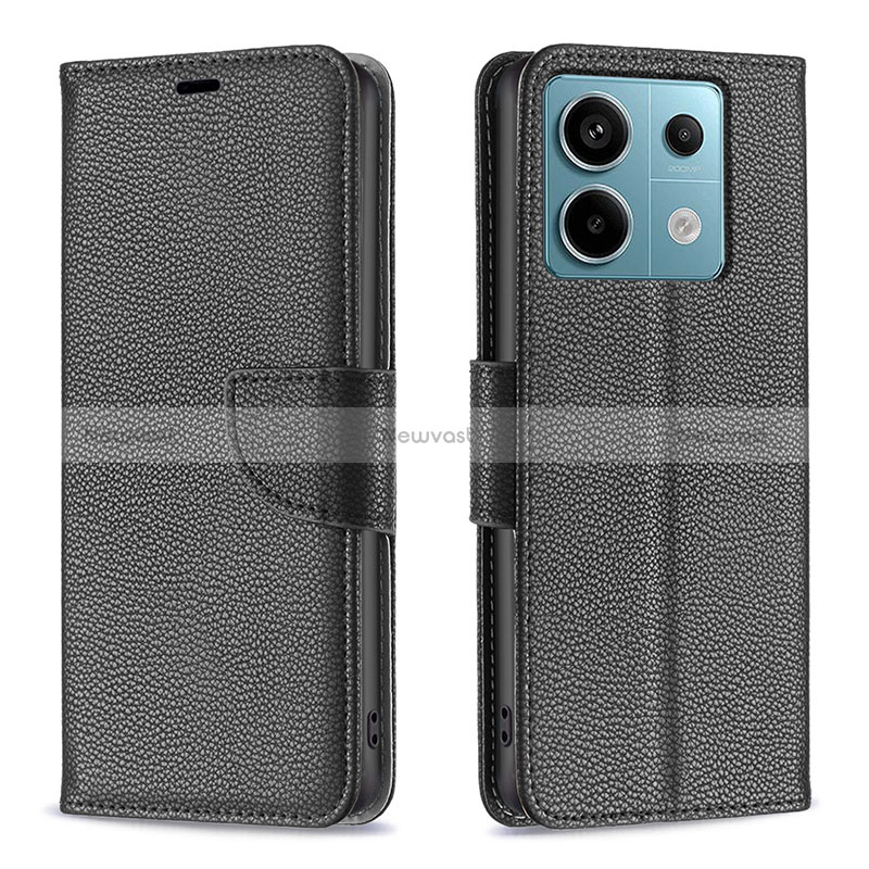 Leather Case Stands Flip Cover Holder B06F for Xiaomi Redmi Note 13 Pro 5G