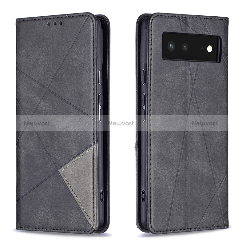 Leather Case Stands Flip Cover Holder B07F for Google Pixel 6 5G