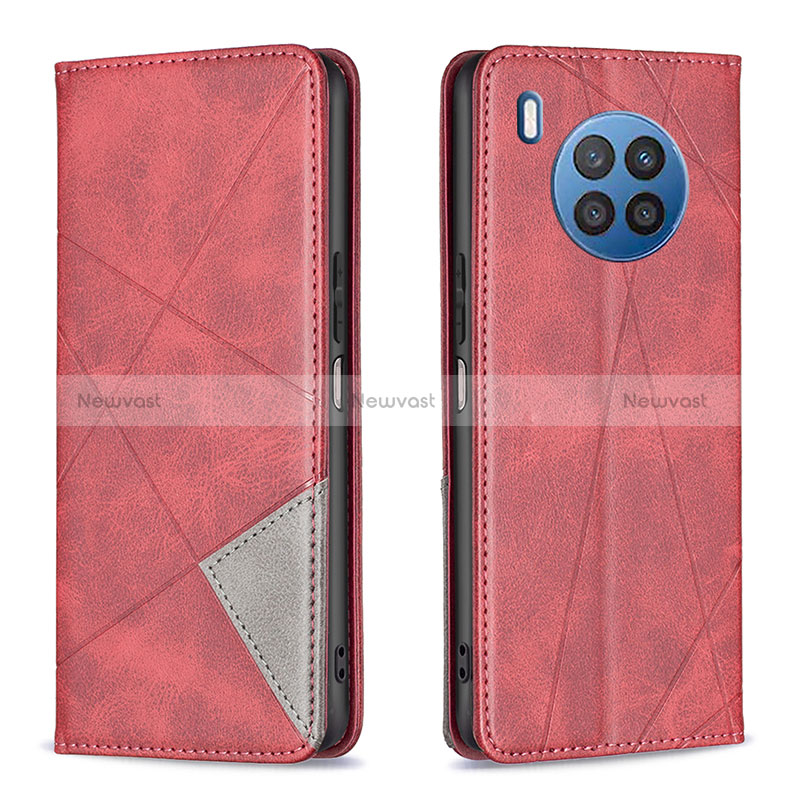 Leather Case Stands Flip Cover Holder B07F for Huawei Honor 50 Lite