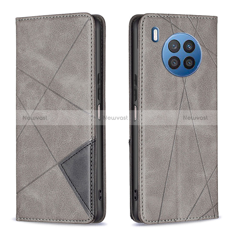 Leather Case Stands Flip Cover Holder B07F for Huawei Honor 50 Lite