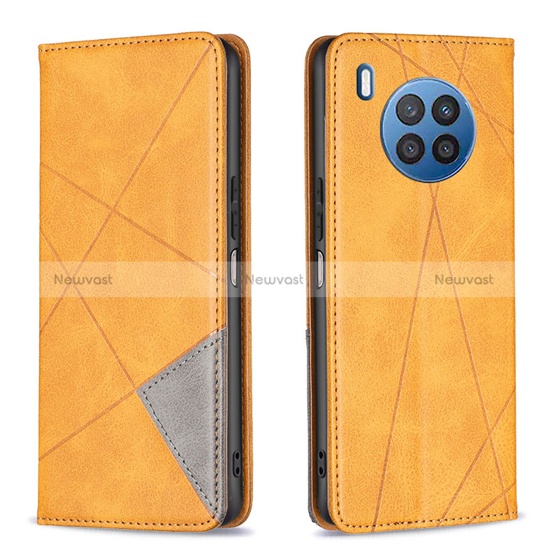 Leather Case Stands Flip Cover Holder B07F for Huawei Honor 50 Lite